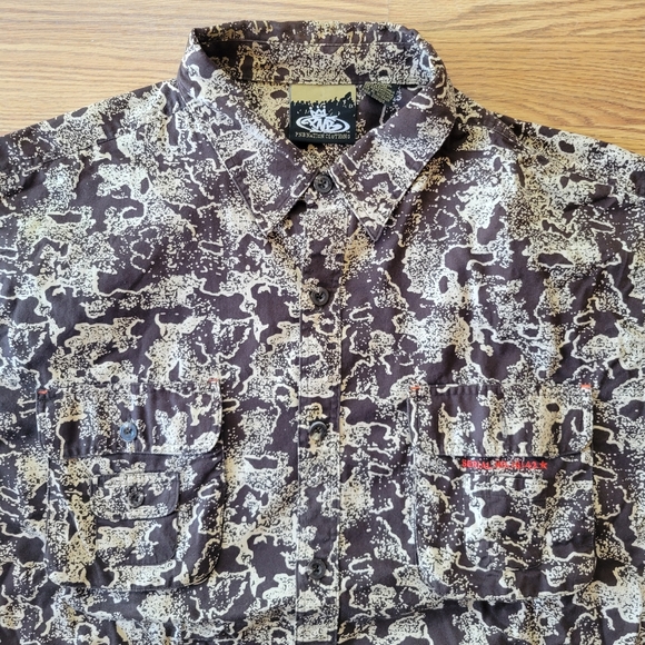 Vintage PNB Nation Brown Camo Short Sleeve Shirt Nick Cannon Hip Hop Label - Picture 2 of 5